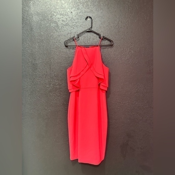 ELIZA J Hot Pink spaghetti strap midi dress Size 8 - Picture 3 of 7